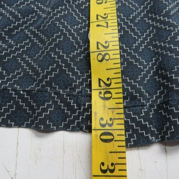 Nat Nast Silk Blend Button Down Shirt Men's Size XL Blue Zig Zag Weave Short Sle - Picture 6 of 8